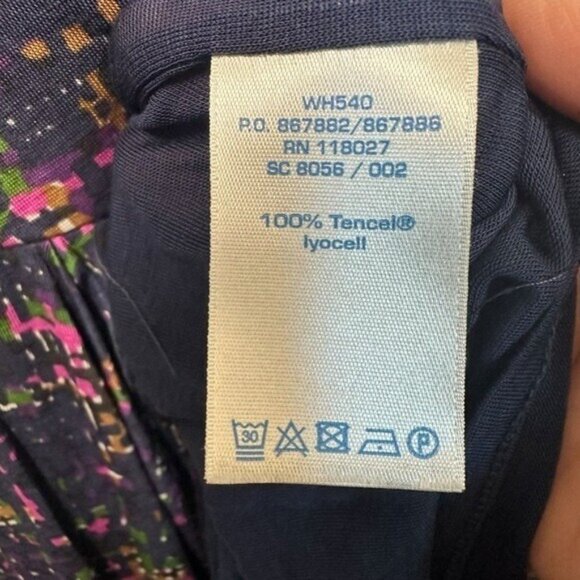 Boden US 2R Lydia Midi Dress Cowl Neck Half Sleeve Color Splash Purple WH540 - Picture 6 of 7